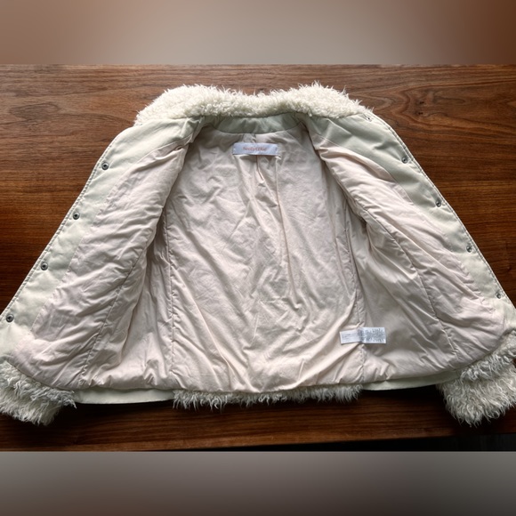 ❗️clearance❗️ See By Chloe - Faux Fur Puffed Jacket Cream Size 36 - Picture 3 of 10